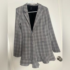 Forever 21 Blazer Dress with Ruffle Detail